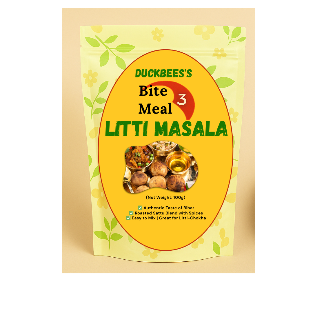 Bite3 Meal – Authentic Sattu Litti Masala (100g) 🫓✨